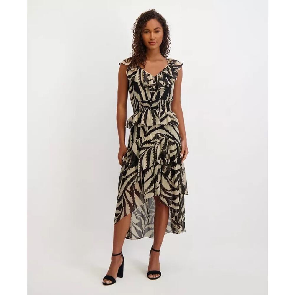 NWT Kensie Sleeveless Chiffon A-Line Dress Hi-Low Size 16